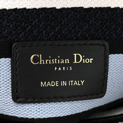 Christian Dior Canvas Embroidered Print Medium Lady D-Lite Blue Multicolor 6 of 9