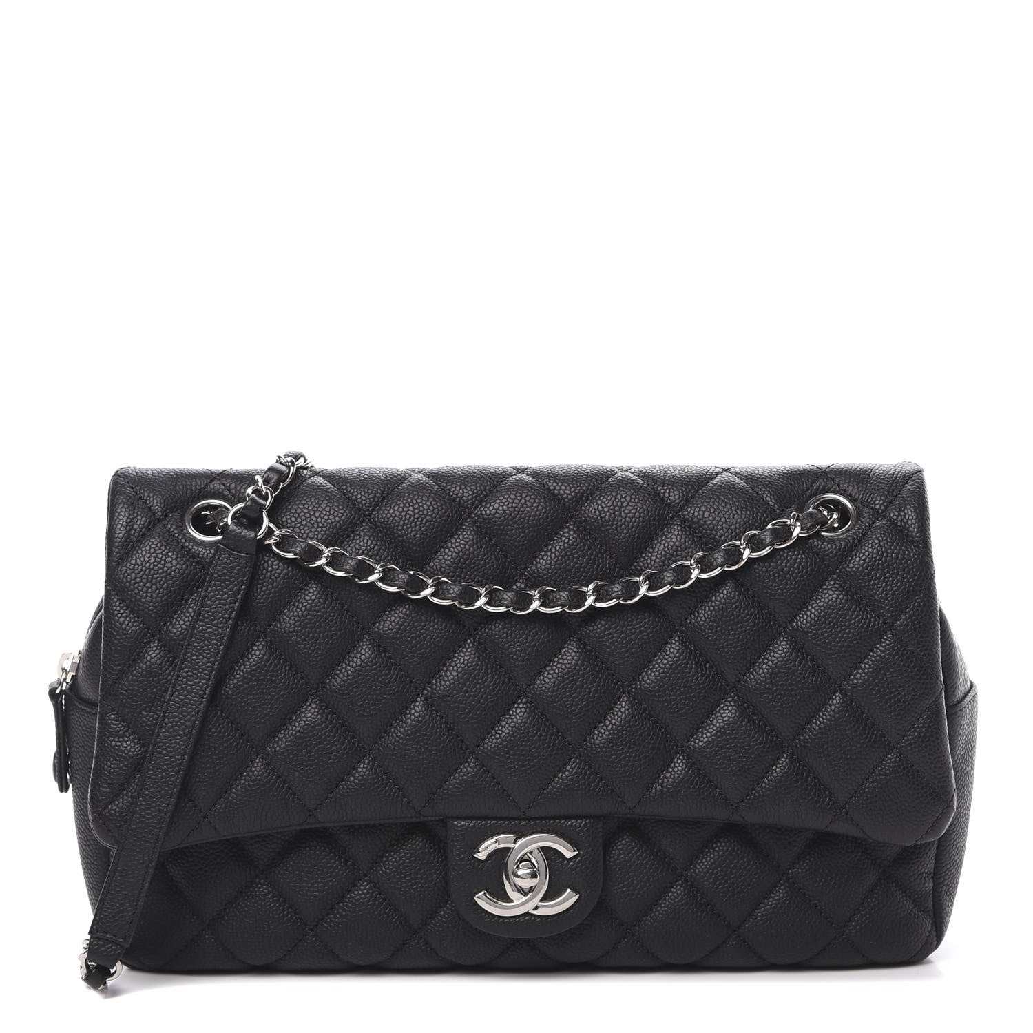 Chanel Caviar Quilted Jumbo Easy Flap Black 1 of 11