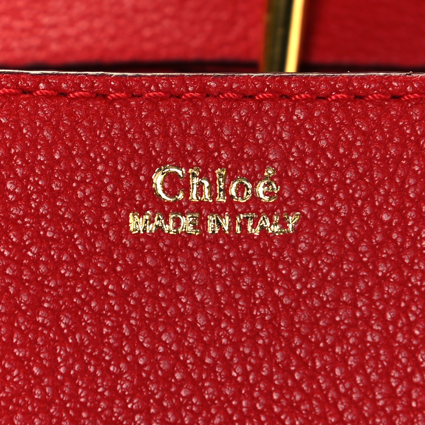 Grained Lambskin Drew Shoulder Bag Plaid Red