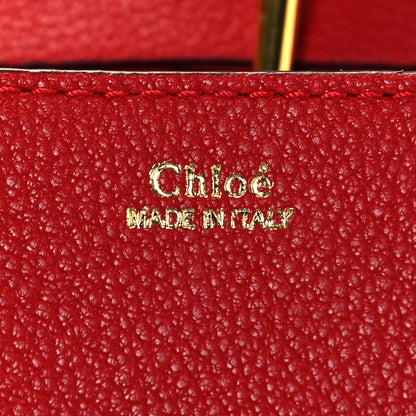 Chloe Grained Lambskin Drew Shoulder Bag Plaid Red 7 of 8