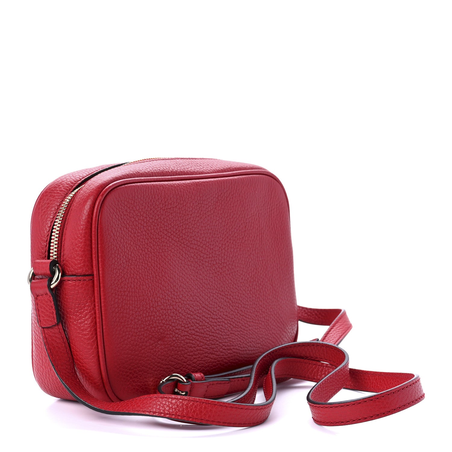 Gucci Pebbled Calfskin Small Soho Disco Bag Tabasco Red 3 of 10