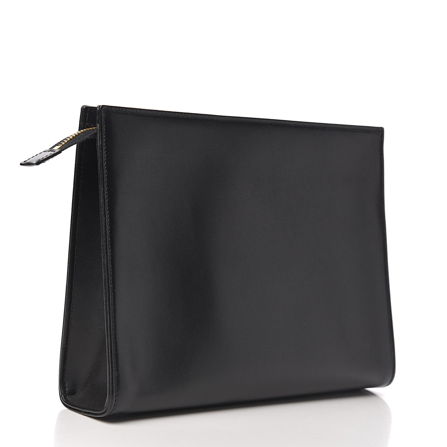 Textured Calfskin Horsebit 1955 Zip Pouch Black