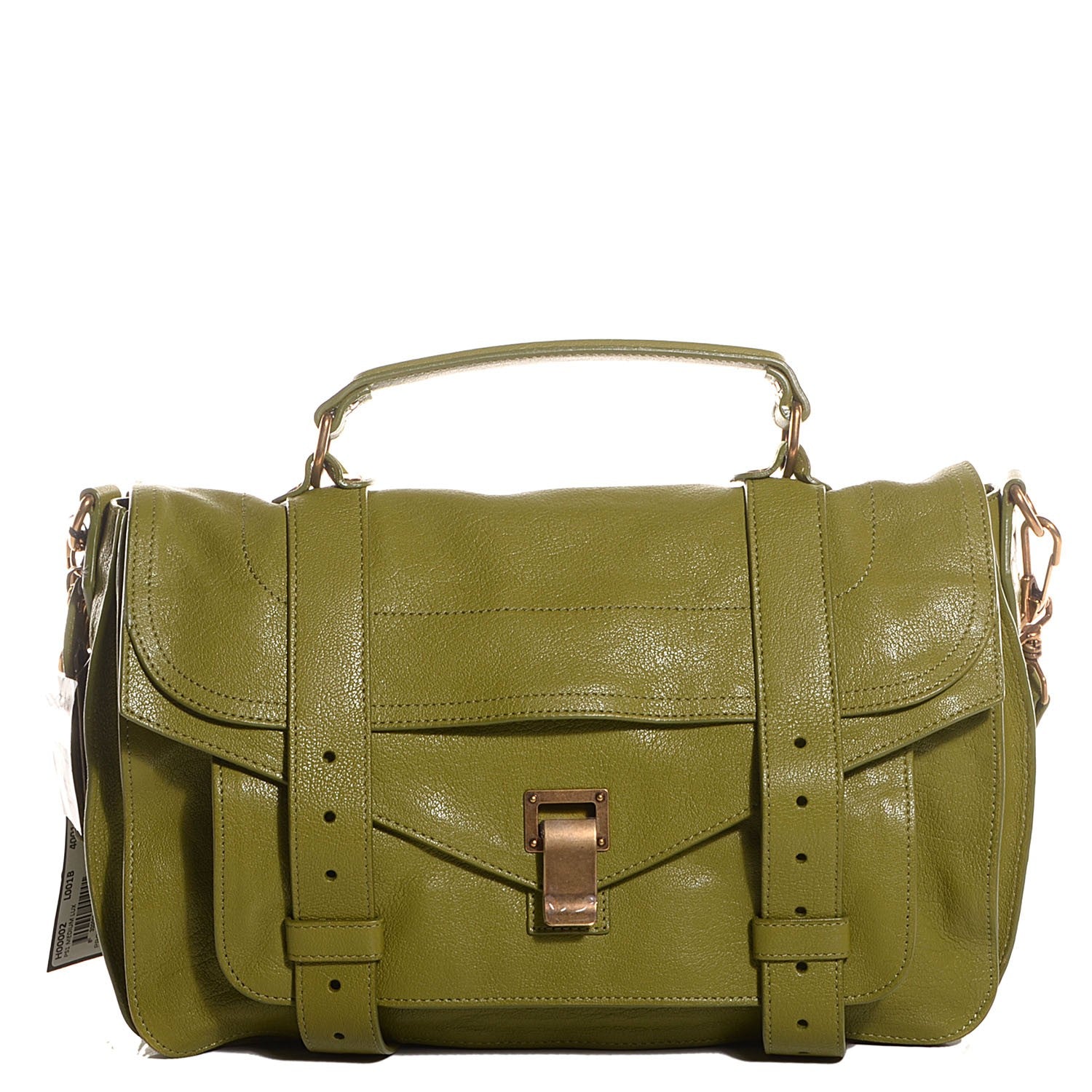 Proenza Schouler Lambskin Medium PS1 Satchel Olive 1 of 14
