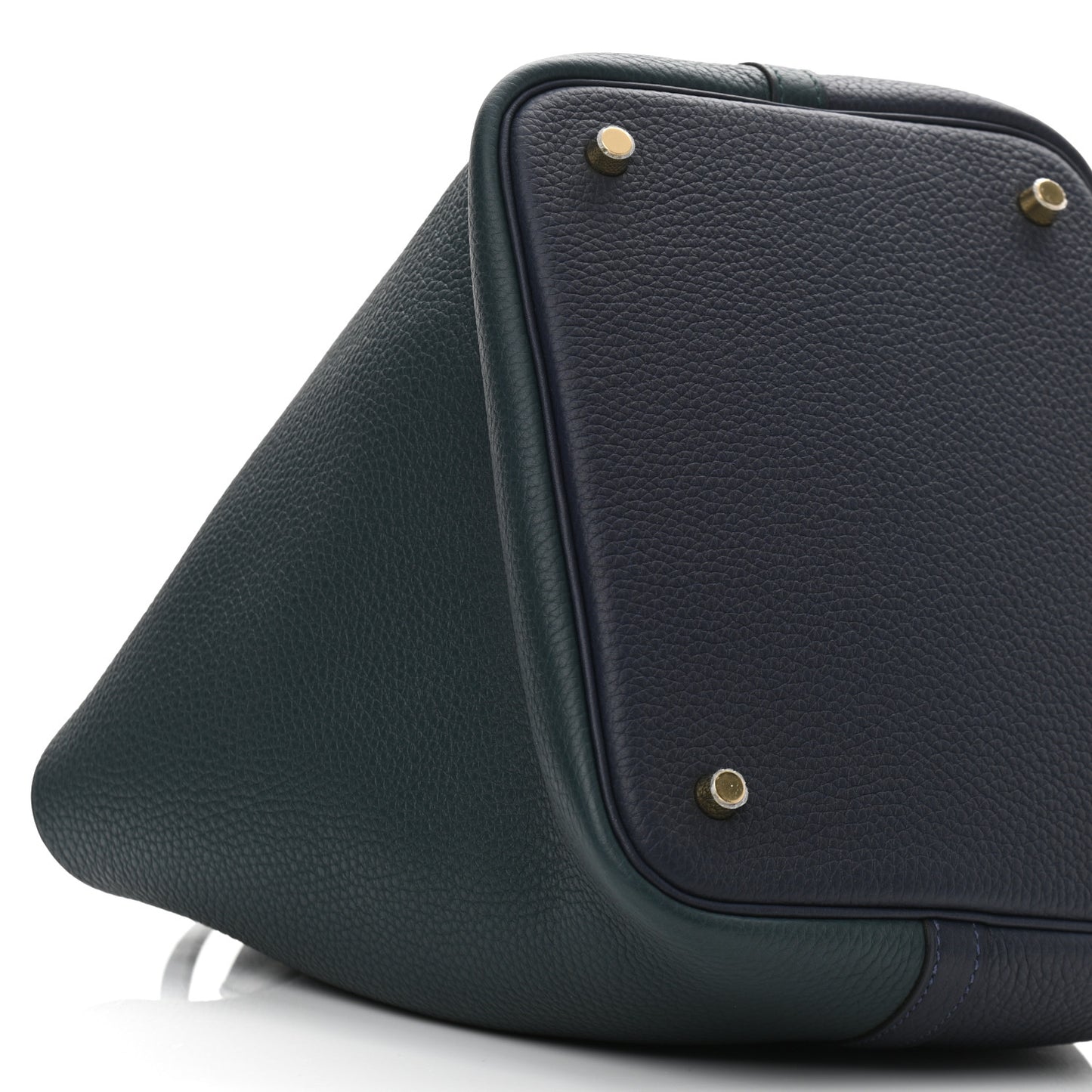 Taurillon Clemence Casaque Picotin Lock 22 MM Vert Cypres Bleu Nuit Black