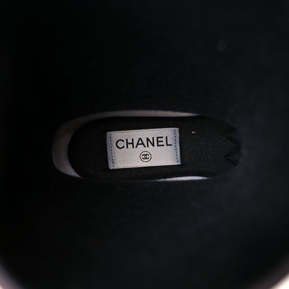 Chanel Caoutchouk CC High Boots 37 Burgundy Black 8 of 9