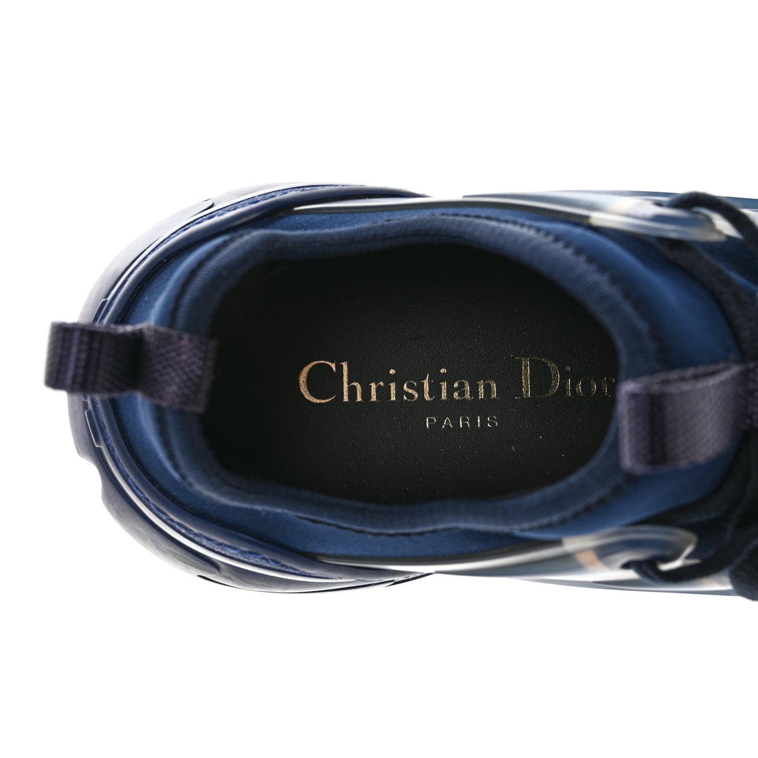 Christian Dior Neoprene Rubber Womens D-Connect Sneakers 35 Indigo Blue 7 of 13