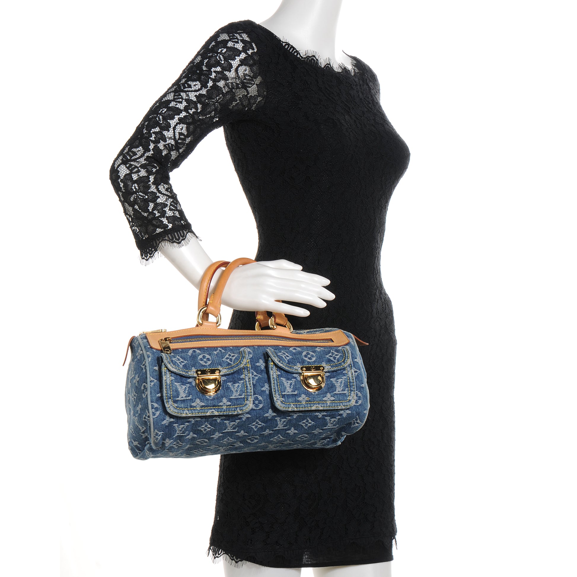 Louis Vuitton Monogram Denim Neo Speedy Blue 2 of 7