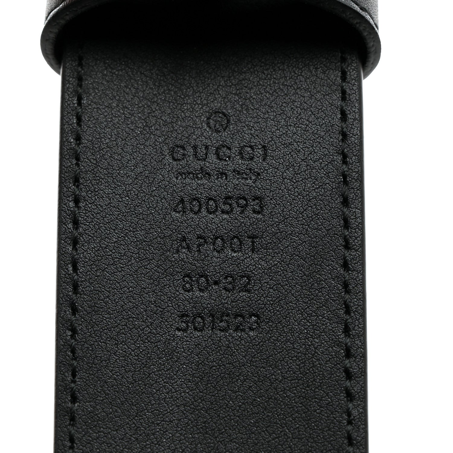 Gucci Calfskin Double G 40mm Belt 80 32 Black 3 of 5