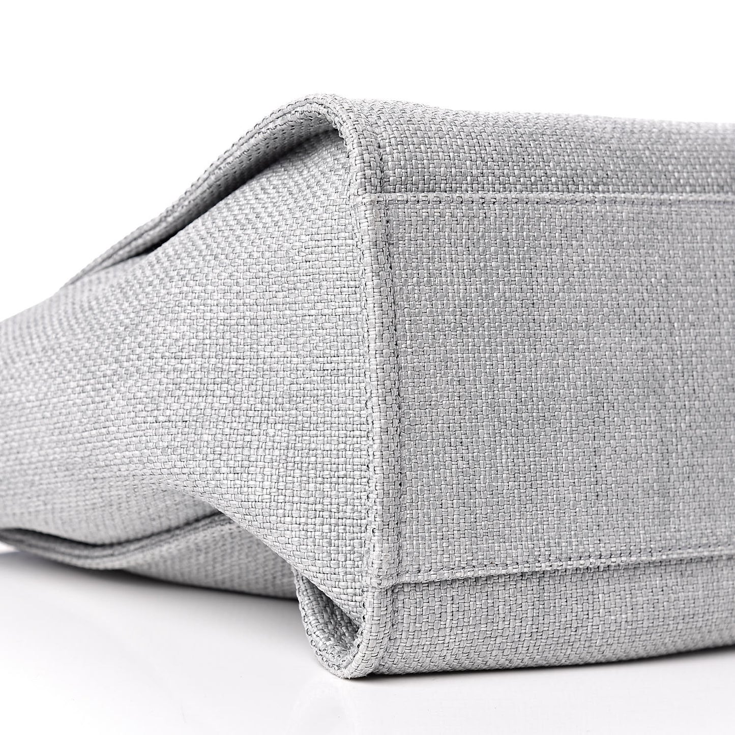 Woven Straw Raffia Large Deauville Tote Grey