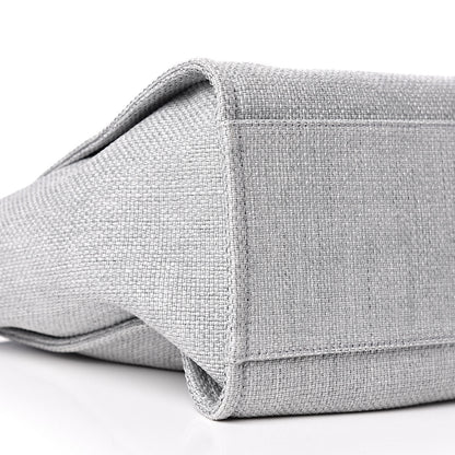Chanel Woven Straw Raffia Large Deauville Tote Grey 10 of 11