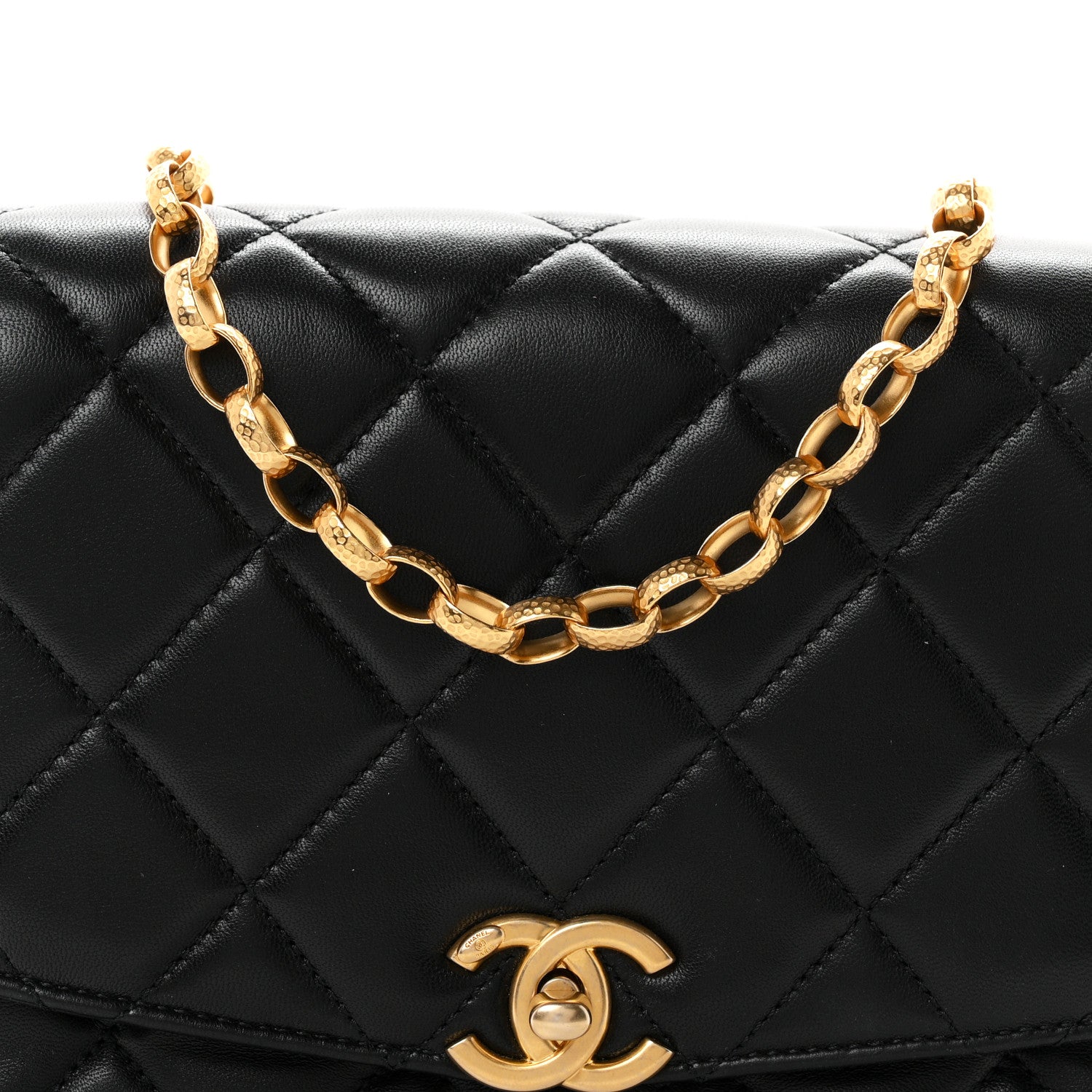 Chanel Lambskin Quilted Small CC Coin Flap Bag Black 7 of 9