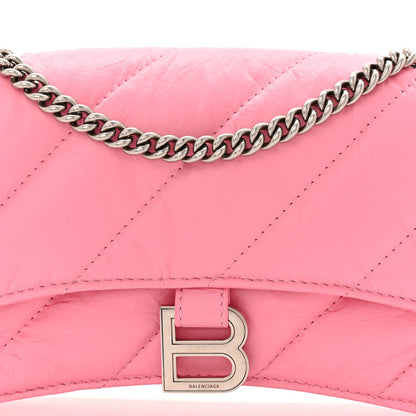 Balenciaga Crushed Calfskin Quilted XS Crush Chain Bag Sweet Pink 7 of 10