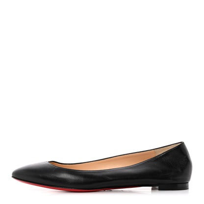 Christian Louboutin Shiny Nappa Ballalla Flats 37.5 Black 1 of 13