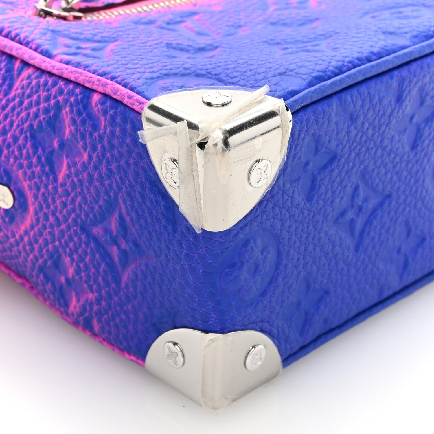 Louis Vuitton Taurillon Illusion Mini Soft Trunk Bleu Rose 8 of 10
