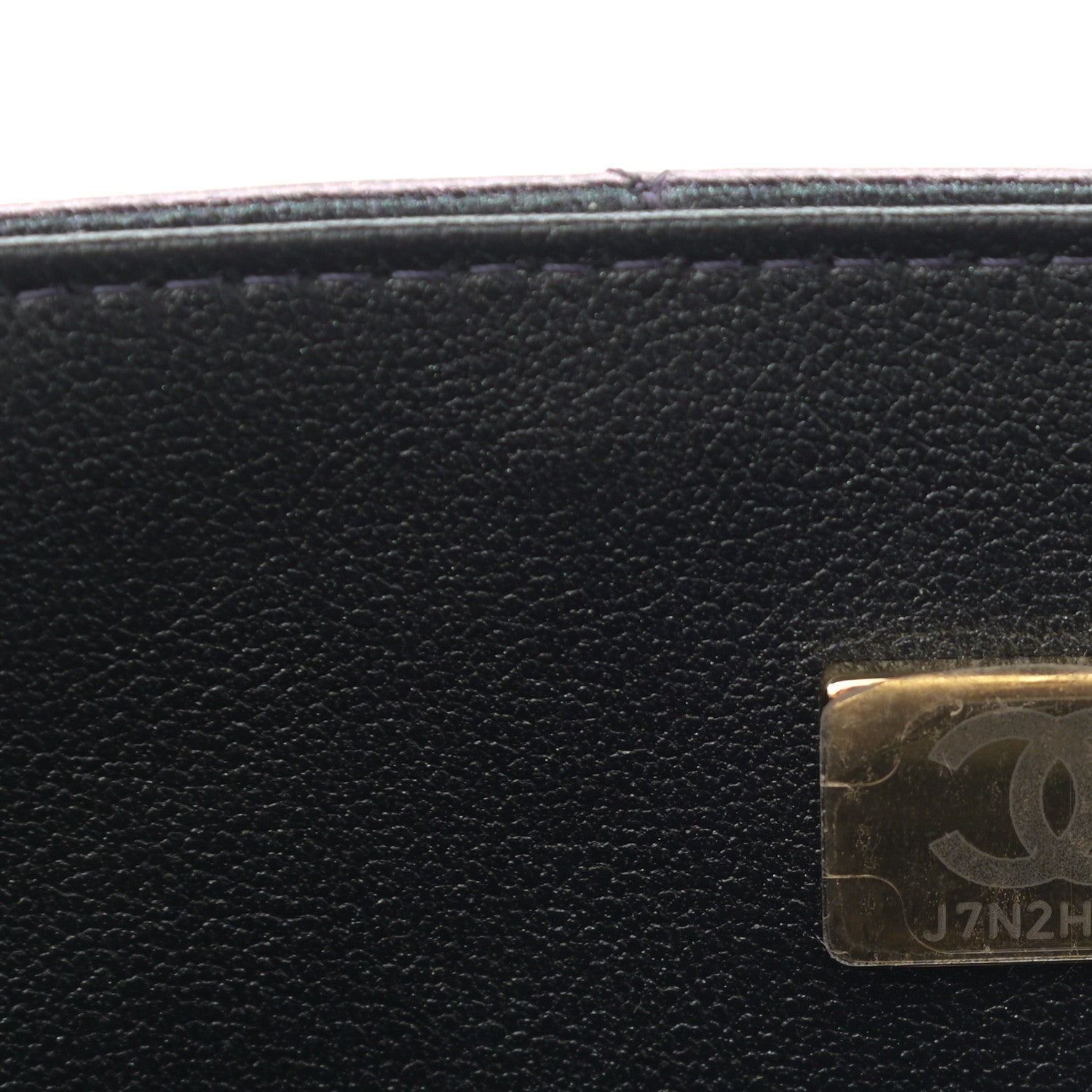 Chanel Iridescent Lambskin Quilted Mini Rectangular Flap Black 7 of 8