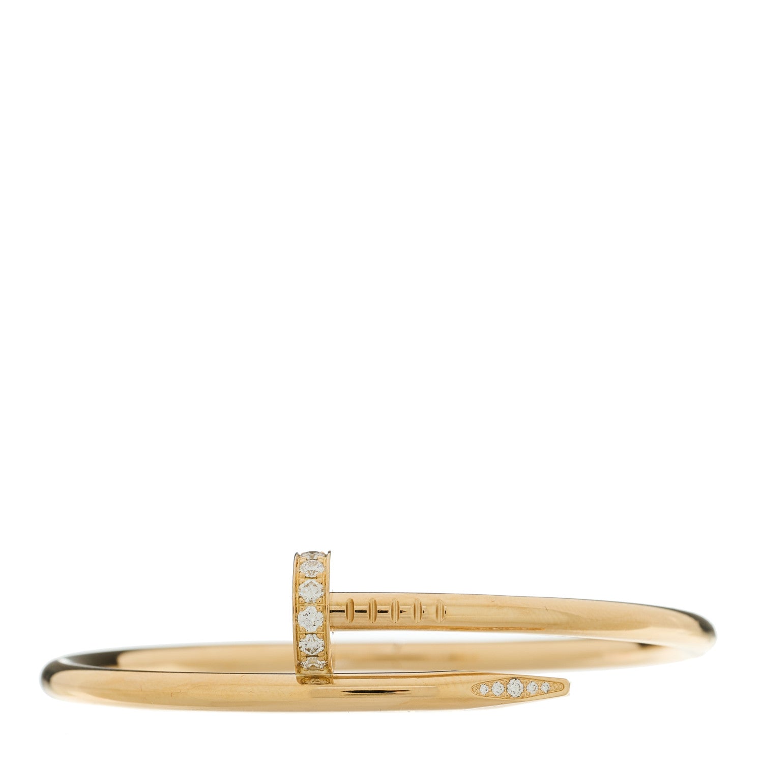 Cartier 18K Yellow Gold Diamond Juste Un Clou Bracelet 16 1 of 4