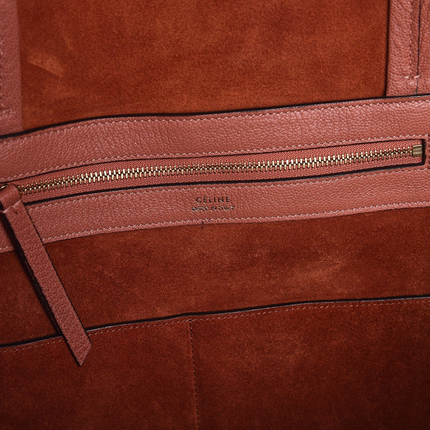 Soft Grained Calfskin Medium Belt Cabas Phantom Terracotta