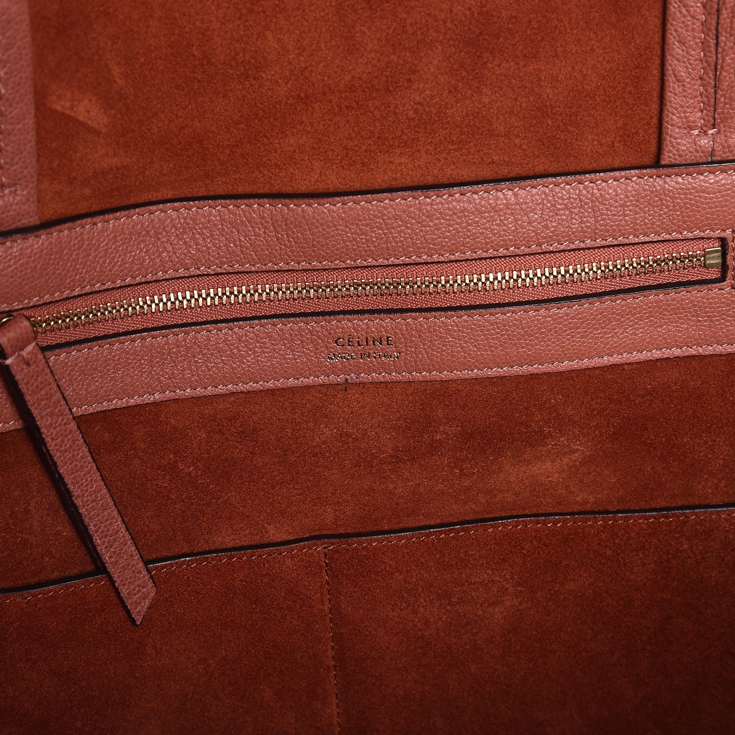 Celine Soft Grained Calfskin Medium Belt Cabas Phantom Terracotta 6 of 7