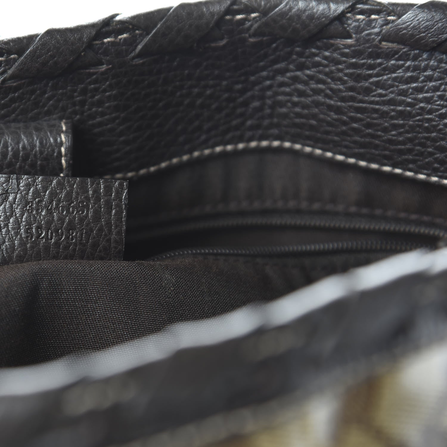 Gucci Crystal Monogram Peggy Braided Tote Dark Brown 9 of 10