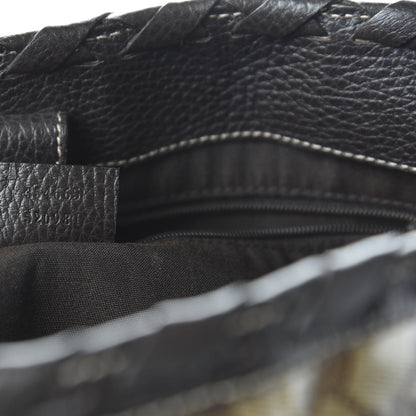 Gucci Crystal Monogram Peggy Braided Tote Dark Brown 9 of 10