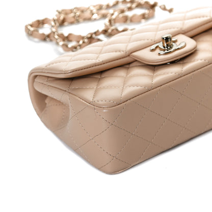 Chanel Lambskin Quilted Mini Rectangular Flap Beige 12 of 14