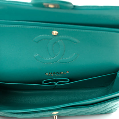 Chanel Caviar Quilted Medium Double Flap Green 5 of 10