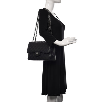 Chanel Caviar Quilted Jumbo Double Flap Black 2 of 11