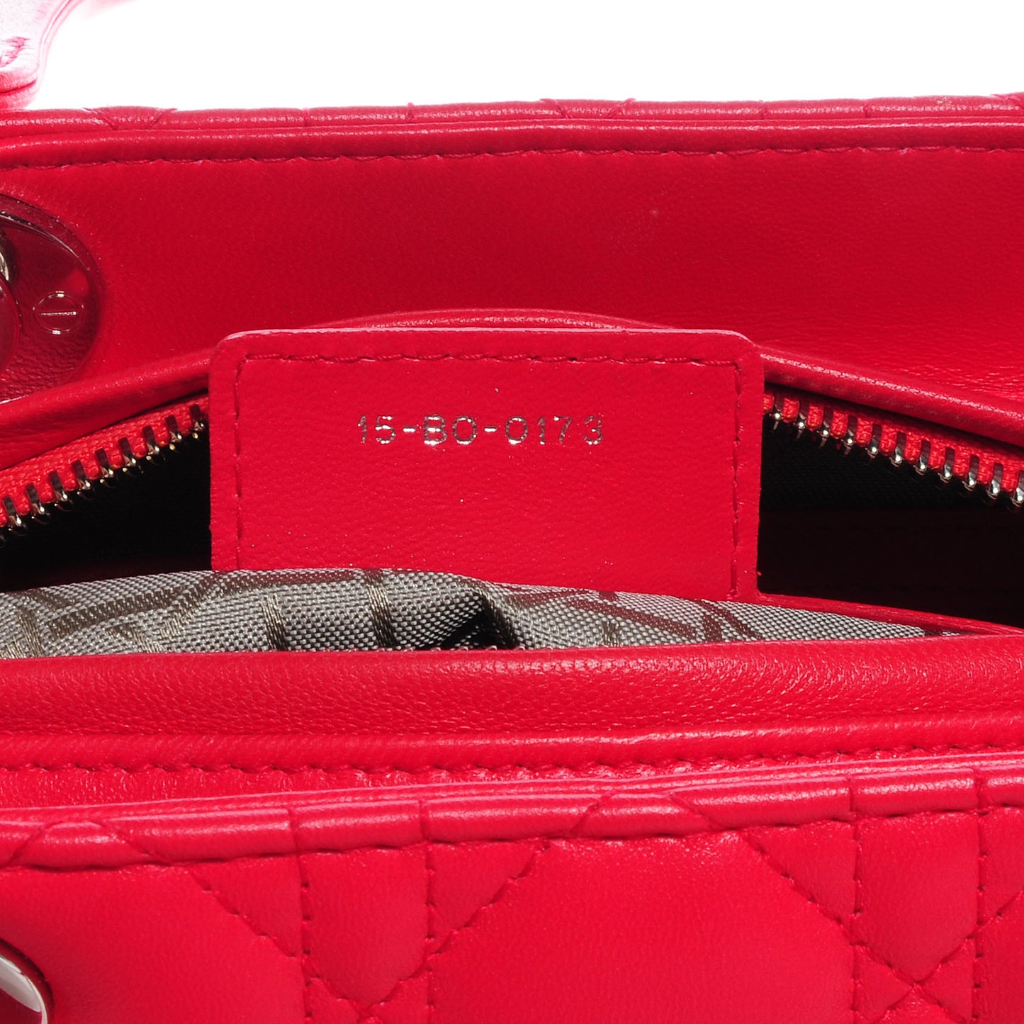 Lambskin Cannage Medium Lady Dior Hot Pink