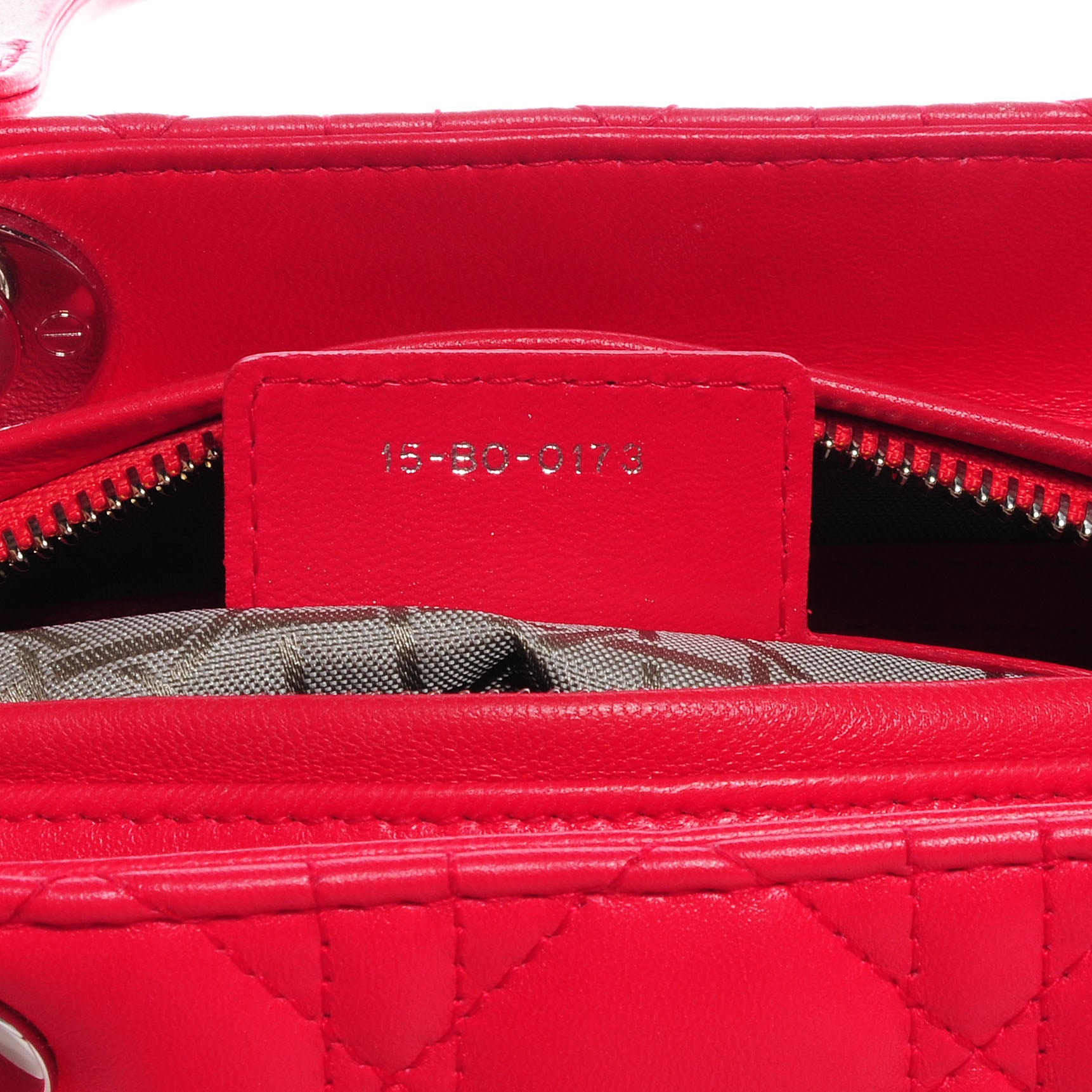 Christian Dior Lambskin Cannage Medium Lady Dior Hot Pink 7 of 7