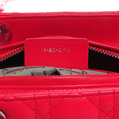 Christian Dior Lambskin Cannage Medium Lady Dior Hot Pink 7 of 7