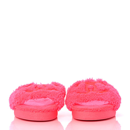 Chanel Terry CC Flat Mules Sandals 39 Pink 2 of 8