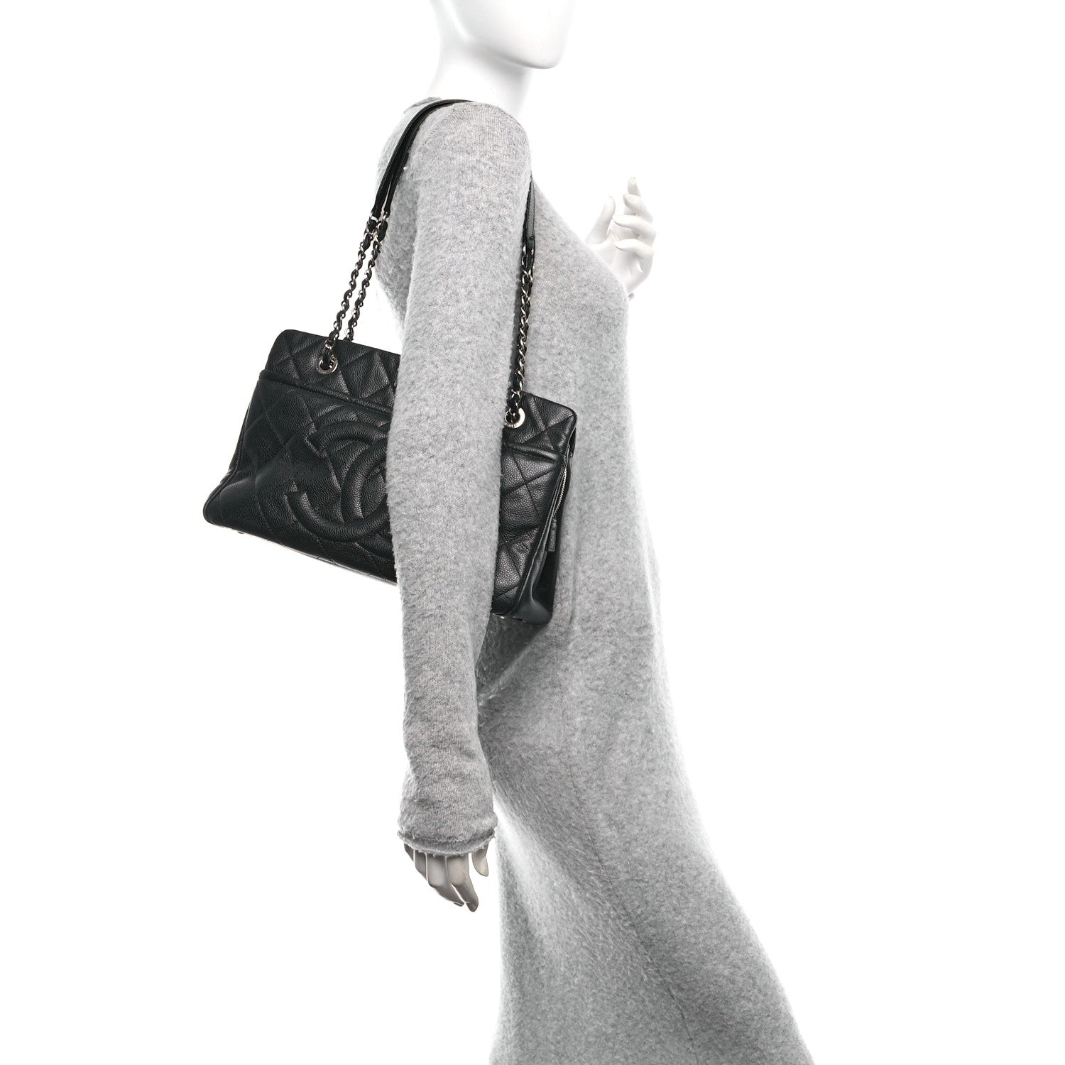 Chanel Caviar Quilted Timeless CC Soft Tote Black 2 of 11