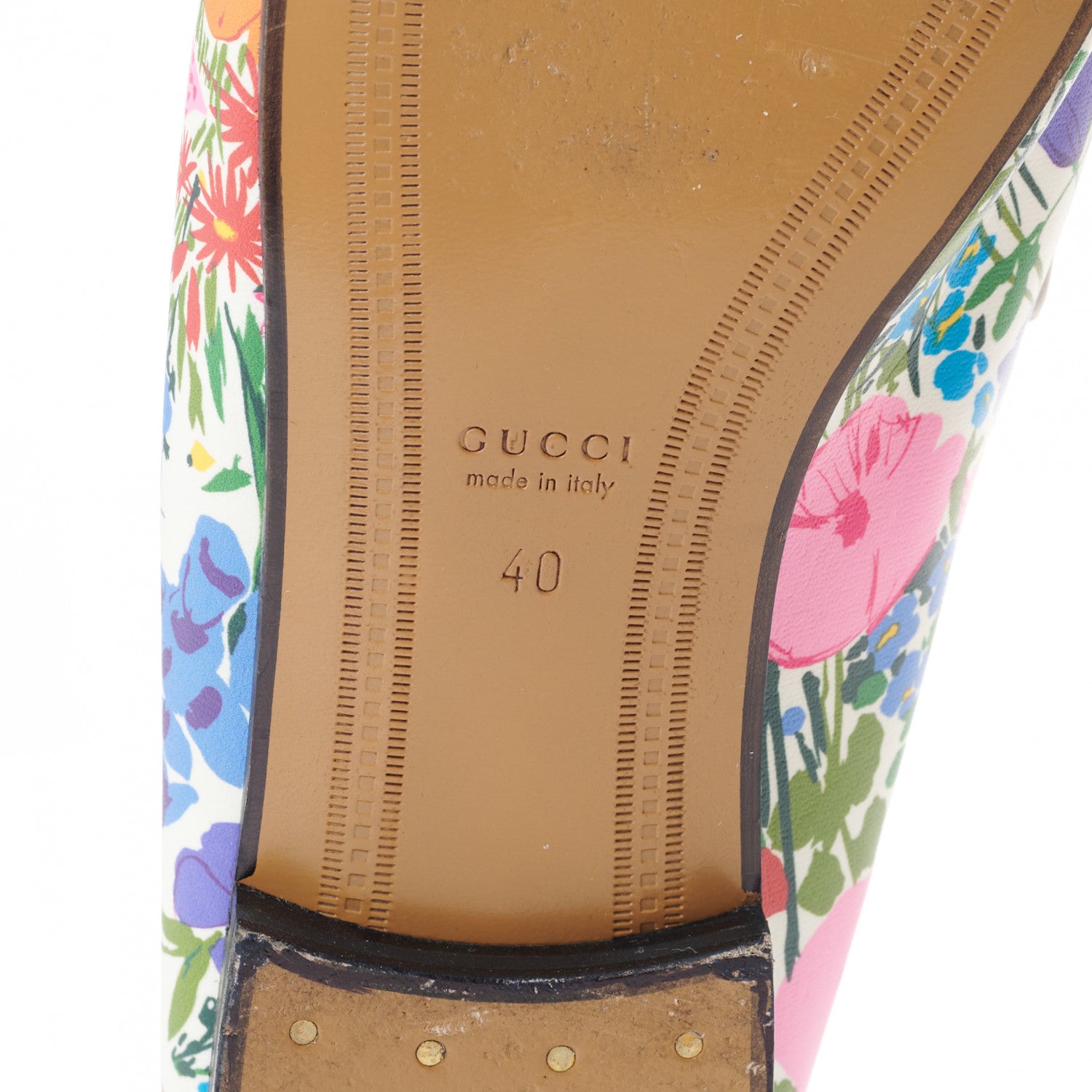 Gucci X KEN SCOTT Canvas Infinity Giardino d Apri Womens Jordaan Loafers 40 Ivory Pink Mystic White 6 of 8