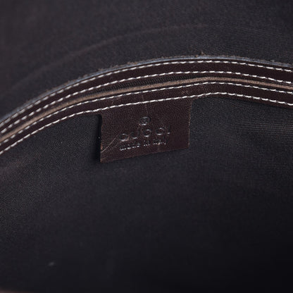 Gucci GG Supreme Monogram Selleria Calfskin Small Flap Messenger Bag Beige Ebony Cocoa Dark Chocolate 6 of 10