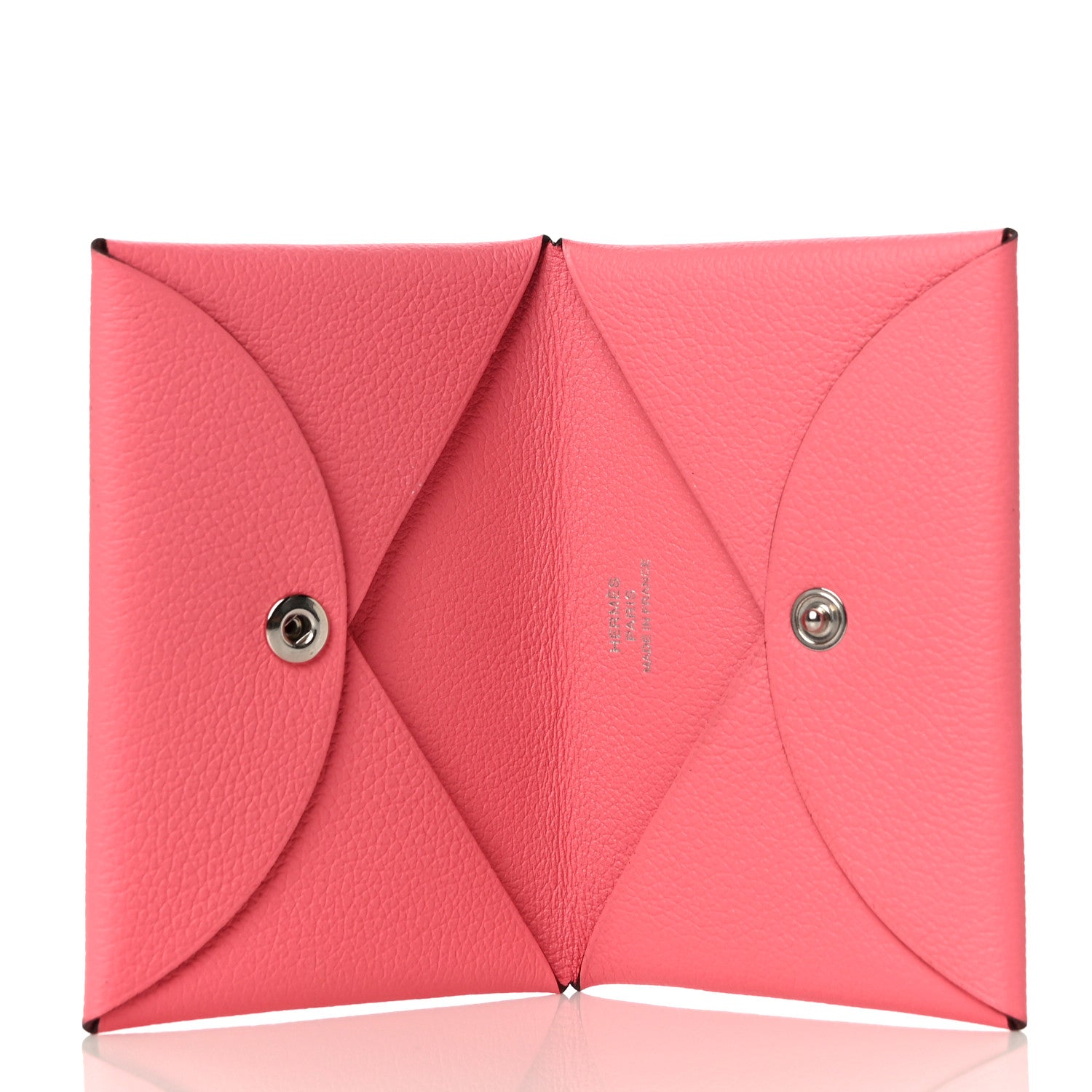 Hermes Evercolor Calvi Card Case Rose Azalee 5 of 14