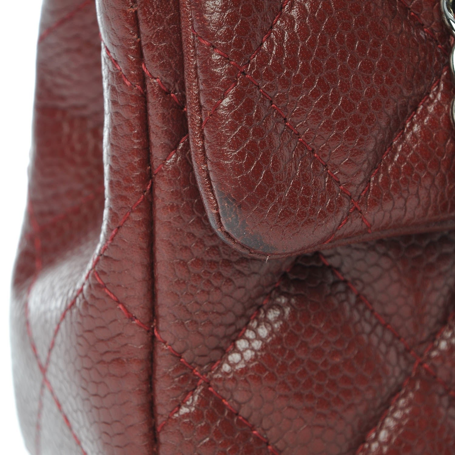 Chanel Caviar Quilted Extra Mini Flap Burgundy 12 of 13