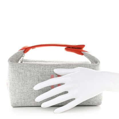 Hermes Canvas Small Bride-A-Brac Pouch Gris Flanelle 2 of 11