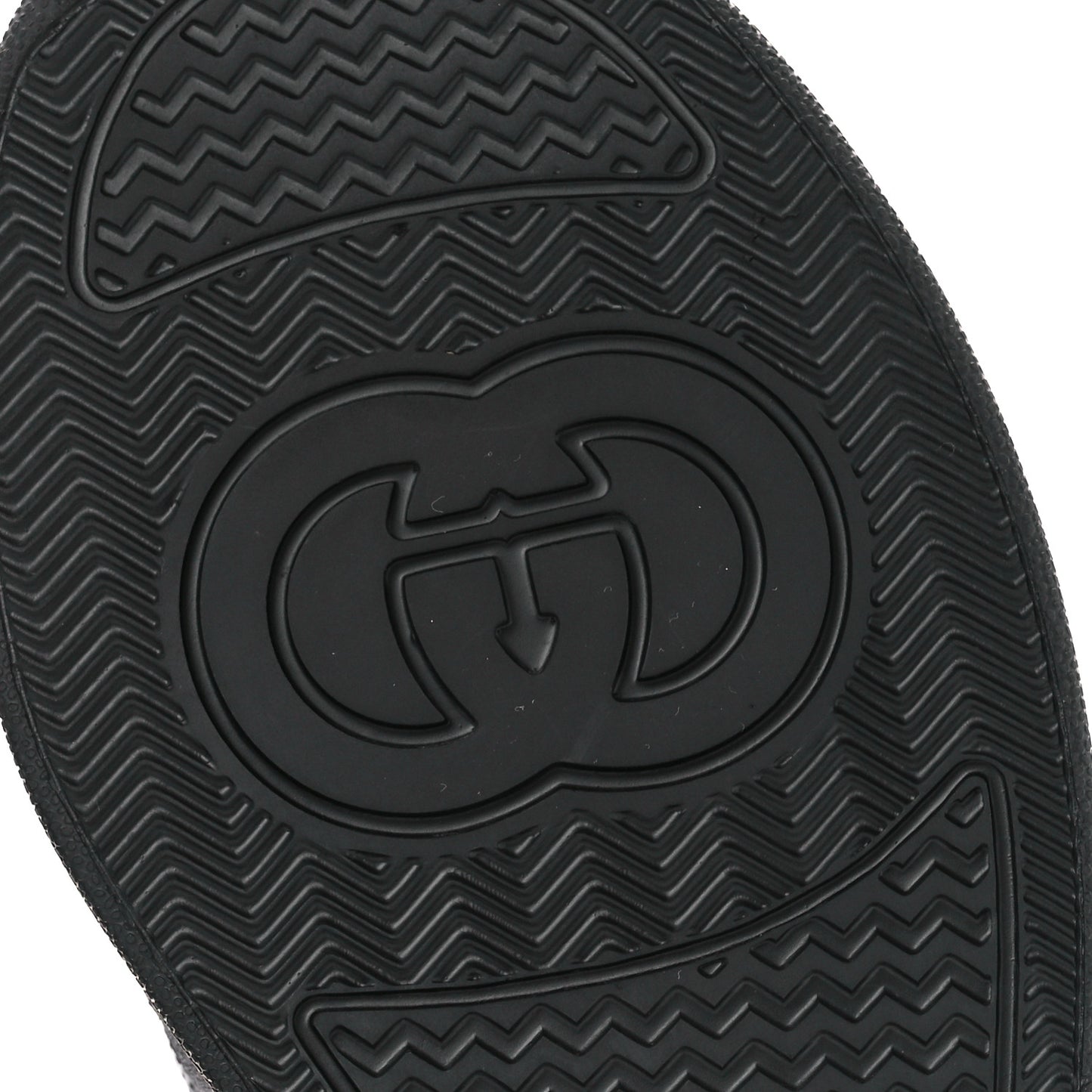Calfskin GG Tennis Embossed Perforated Mens Interlocking G 55mm Sneakers 8 Black