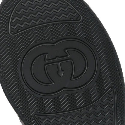Gucci Calfskin GG Tennis Embossed Perforated Mens Interlocking G 55mm Sneakers 8 Black 7 of 10