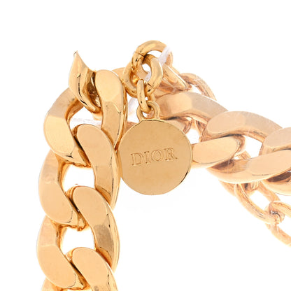 Christian Dior Metal Danseuse Etoile Chain Choker Necklace Gold 5 of 7