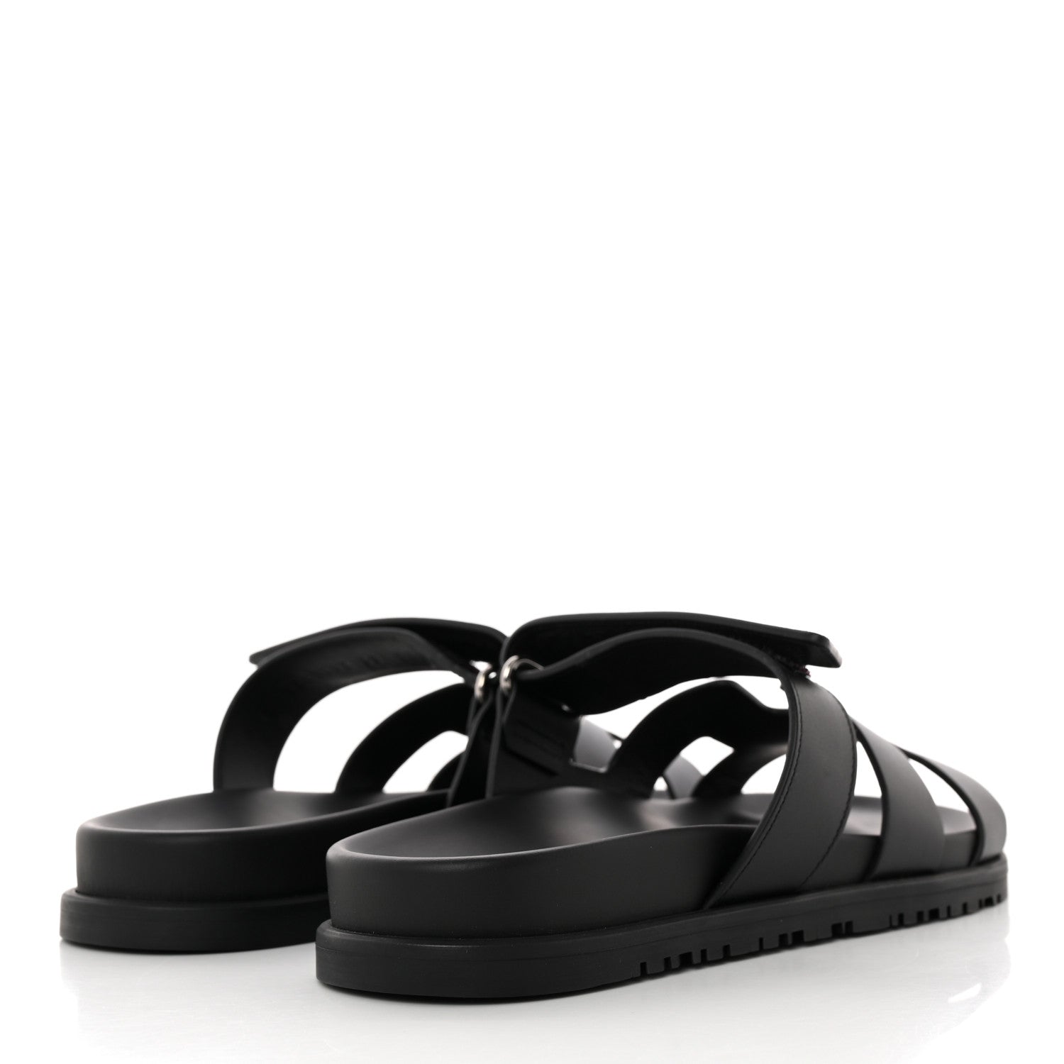Hermes Calfskin Womens Chypre Sandals 38 Black 4 of 9
