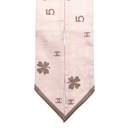 Chanel Silk CC Charms Slim Bandeau Scarf Pink 2 of 4