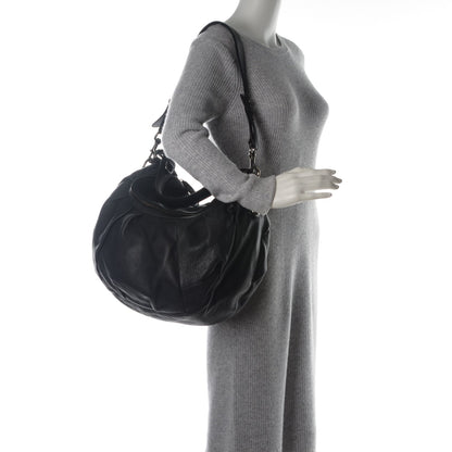 Gucci Pebbled Calfskin Icon Bit Shoulder Bag Black 2 of 7