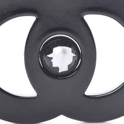 Chanel Resin CC Mademoiselle Brooch Black 6 of 7