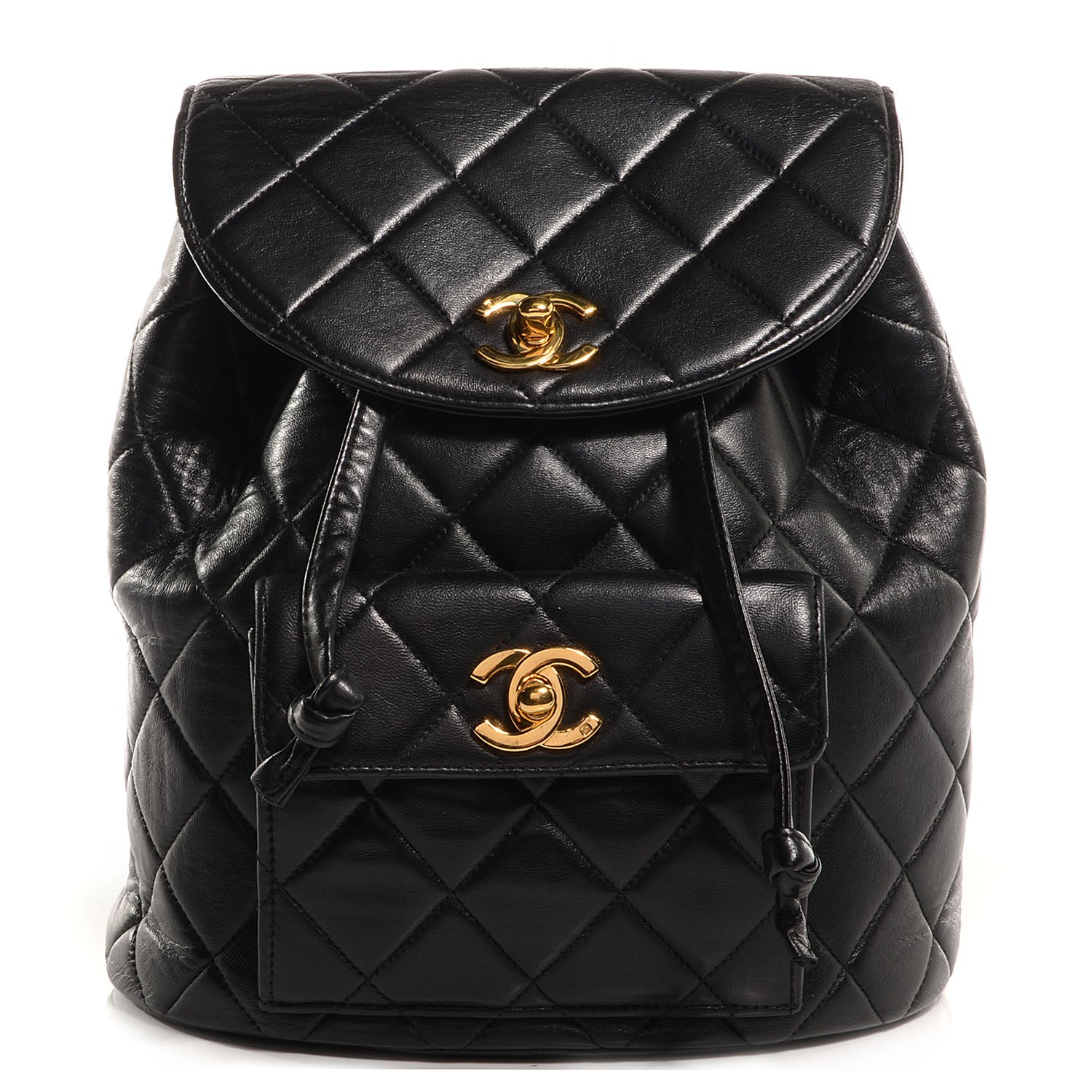 Chanel Lambskin Quilted Backpack Black 1 of 9