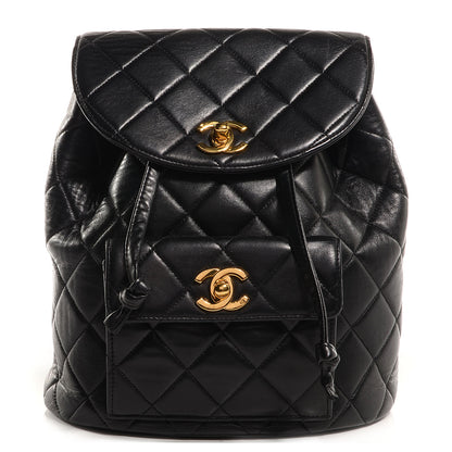 Chanel Lambskin Quilted Backpack Black 1 of 9