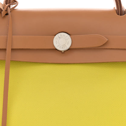 Hermes Toile Vache Hunter Herbag Zip 31 PM Soufre 9 of 18