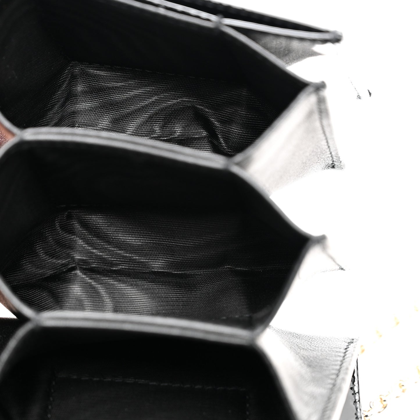 Patent Cannage Nano Lady Dior Card Holder Black
