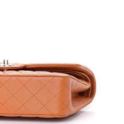 Chanel Caviar Quilted Medium Double Flap Light Brown 9 of 9
