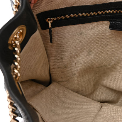 Gucci Pebbled Calfskin Medium Soho Chain Shoulder Bag Black 9 of 12